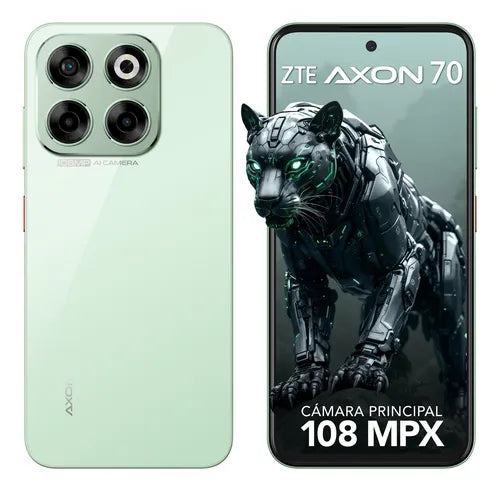 Zte Smartphone Axon 70 Verde 6.7 120hz, Cámara 108mp Y 256gb+16gb Ram(6gb+10gb Dimámica), Batería 5000mah Carga Rápida, Android 14 Verde
