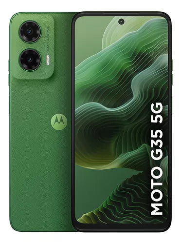 Smartphone Moto G35 5g 128 GB - Verde - Cuero vegano
