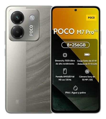 Xiaomi Pocophone Poco M7 Pro Dual Sim Plateado 8 Gb Ram 256 Gb Rom